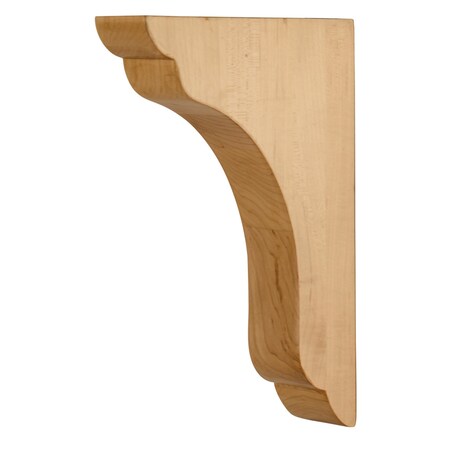 Hardware Resources 1-3/4" Wx7"Dx10"H Rubberwood Scalloped End Corbel COR46-2-RW